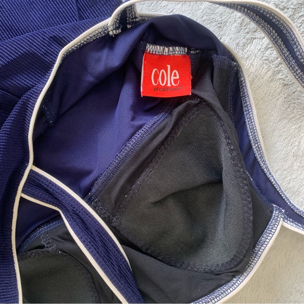 Vintage Cole of California Blue Swimsuit One Piece Pinup Bathing Suit Nautical - Picture 7 of 7